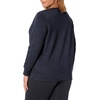 JUST MY SIZE Women’s Plus Size Sweatshirt, Ecosmart Fleece Pullover With V-notch(Navy Heather)