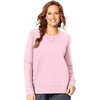 JUST MY SIZE Women’s Plus Size Sweatshirt, Ecosmart Fleece Pullover With V-notch(Pale Pink)