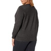 JUST MY SIZE Women’s Plus Size Sweatshirt, Ecosmart Fleece Pullover With V-notch(Slate Heather)