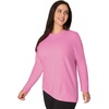 JUST MY SIZE Women’s Plus Size Sweatshirt, Ecosmart Fleece Pullover With V-notch(Spirited Pink)