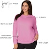 JUST MY SIZE Women’s Plus Size Sweatshirt, Ecosmart Fleece Pullover With V-notch(Spirited Pink)