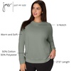 JUST MY SIZE Women’s Plus Size Sweatshirt, Ecosmart Fleece Pullover With V-notch(Stonewashed Green)