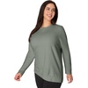 JUST MY SIZE Women’s Plus Size Sweatshirt, Ecosmart Fleece Pullover With V-notch(Stonewashed Green)