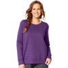 JUST MY SIZE Women’s Plus Size Sweatshirt, Ecosmart Fleece Pullover With V-notch(Violet Splendor Heather)