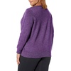JUST MY SIZE Women’s Plus Size Sweatshirt, Ecosmart Fleece Pullover With V-notch(Violet Splendor Heather)