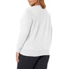 JUST MY SIZE Women’s Plus Size Sweatshirt, Ecosmart Fleece Pullover With V-notch(White)