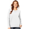 JUST MY SIZE Women’s Plus Size Sweatshirt, Ecosmart Fleece Pullover With V-notch(White)