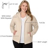 JUST MY SIZE womens Just My Size Zip-up Fleece Women’s Hoodie, Ecosmart Hooded Sweatshirt, Plus Size(Champagne Frost)