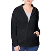 JUST MY SIZE womens Just My Size Zip-up Fleece Women’s Hoodie, Ecosmart Hooded Sweatshirt, Plus Size(Ebony)