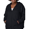 JUST MY SIZE womens Just My Size Zip-up Fleece Women’s Hoodie, Ecosmart Hooded Sweatshirt, Plus Size(Ebony)