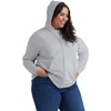 JUST MY SIZE womens Just My Size Zip-up Fleece Women’s Hoodie, Ecosmart Hooded Sweatshirt, Plus Size(Light Steel)