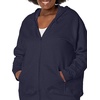 JUST MY SIZE womens Just My Size Zip-up Fleece Women’s Hoodie, Ecosmart Hooded Sweatshirt, Plus Size(Navy Heather)