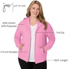 JUST MY SIZE womens Just My Size Zip-up Fleece Women’s Hoodie, Ecosmart Hooded Sweatshirt, Plus Size(Spirited Pink)