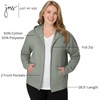 JUST MY SIZE womens Just My Size Zip-up Fleece Women’s Hoodie, Ecosmart Hooded Sweatshirt, Plus Size(Stonewashed Green)