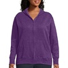 JUST MY SIZE womens Just My Size Zip-up Fleece Women’s Hoodie, Ecosmart Hooded Sweatshirt, Plus Size(Violet Splendor Heather)