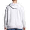 JUST MY SIZE womens Just My Size Zip-up Fleece Women’s Hoodie, Ecosmart Hooded Sweatshirt, Plus Size(White)
