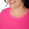 JUST My Size Women’s Just My Size Plus-Size Long Sleeve Cotton T-Shirt, Scoop-Neck T-Shirts for Women(Amaranth)