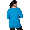 JUST My Size Women’s Just My Size Plus-Size Long Sleeve Cotton T-Shirt, Scoop-Neck T-Shirts for Women(Deep Dive)