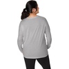 JUST My Size Women’s Just My Size Plus-Size Long Sleeve Cotton T-Shirt, Scoop-Neck T-Shirts for Women(Light Steel)