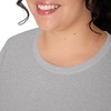 JUST My Size Women’s Just My Size Plus-Size Long Sleeve Cotton T-Shirt, Scoop-Neck T-Shirts for Women(Light Steel)
