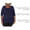 JUST My Size Women’s Just My Size Plus-Size Long Sleeve Cotton T-Shirt, Scoop-Neck T-Shirts for Women(Navy)