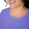 JUST My Size Women’s Just My Size Plus-Size Long Sleeve Cotton T-Shirt, Scoop-Neck T-Shirts for Women(Petal Purple)
