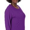 JUST My Size Women’s Just My Size Plus-Size Long Sleeve Cotton T-Shirt, Scoop-Neck T-Shirts for Women(Violet Splendor)