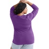 JUST My Size Women’s Just My Size Plus-Size Long Sleeve Cotton T-Shirt, Scoop-Neck T-Shirts for Women(Violet Splendor)
