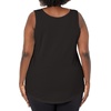 JUST My Size Women’s Just My Size Women’s Size Cotton Jersey Shirttail Tank Top, Plus Sleeveless Shirts(Black)