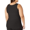JUST My Size Women’s Just My Size Women’s Size Cotton Jersey Shirttail Tank Top, Plus Sleeveless Shirts(Black)