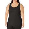 JUST My Size Women’s Just My Size Women’s Size Cotton Jersey Shirttail Tank Top, Plus Sleeveless Shirts(Black)