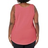 JUST My Size Women’s Just My Size Women’s Size Cotton Jersey Shirttail Tank Top, Plus Sleeveless Shirts(Briny Pink)