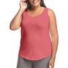 JUST My Size Women’s Just My Size Women’s Size Cotton Jersey Shirttail Tank Top, Plus Sleeveless Shirts(Briny Pink)