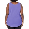JUST My Size Women’s Just My Size Women’s Size Cotton Jersey Shirttail Tank Top, Plus Sleeveless Shirts(Petal Purple)