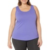 JUST My Size Women’s Just My Size Women’s Size Cotton Jersey Shirttail Tank Top, Plus Sleeveless Shirts(Petal Purple)