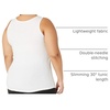 JUST My Size Women’s Just My Size Women’s Size Cotton Jersey Shirttail Tank Top, Plus Sleeveless Shirts(White)