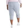 Just My Size Women’s Sweatspants, French Terry Capris with Pockets, JMS Women’s Capri Pocket Sweatpants(Light Steel)