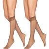 Hanes Alive Women’s Full Support Sheer Toe Knee High Stockings(Little Color)