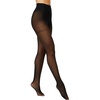 Hanes EcoSmart Seasonless Tights, Enhanced Panty, Sheer Toe, No Dig Wide Waistband(Black)