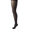 Hanes Script Women’s Fashion Pinstripe, Control Top, Sheer Toe, Tights(Black)