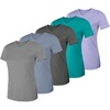 Hanes Women’s Athletic T-Shirt – Cool DRI V-Neck Performance Tee(Grey Heather  Navy Heather  Charcoal  Peri Blue)