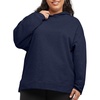 Hanes Women’s Ecosmart Fleece Hoodie, Midweight Sweatshirt for Women, Kanga Pocket(Navy Heather)