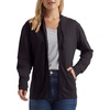 Hanes Women’s Lightweight Full Zip Hoodie, Textured Cotton Zip Up, T-Shirt Hoodie(Black)