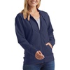 Hanes Women’s Lightweight Full Zip Hoodie, Textured Cotton Zip Up, T-Shirt Hoodie(Navy)