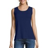 Hanes Women’s Shirts, Women’s Mini-Ribbed Cotton Tank Tops, Women’s Sleeveless T-Shirts, Women’s Tanks(Navy)