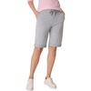 Hanes Women’s Shorts, French Terry Bermuda Pocket Shorts, Jersey Knit Fleece Shorts, Women’s Bermuda Shorts, 11″(Light Steel)