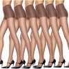 Hanes Women’s Silk Reflections Pantyhose Silky Sheer- Control Top- Reinforced Toe(Barely There (Pack of 6))