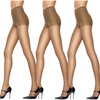 Hanes Women’s Silk Reflections Pantyhose Silky Sheer- Control Top- Reinforced Toe(Little Color (Pack of 3))