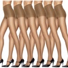 Hanes Women’s Silk Reflections Pantyhose Silky Sheer- Control Top- Reinforced Toe(Little Color (Pack of 6))