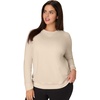 JUST MY SIZE Women’s Plus Size Sweatshirt, Ecosmart Fleece Pullover With V-notch(Champagne Frost)